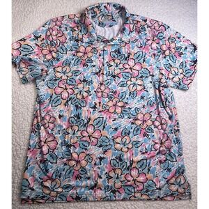 Chubbies Performance Polo Shirt The Weekend Has Arrived Floral Print XL
